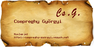 Csepreghy Györgyi névjegykártya