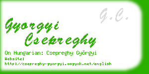 gyorgyi csepreghy business card